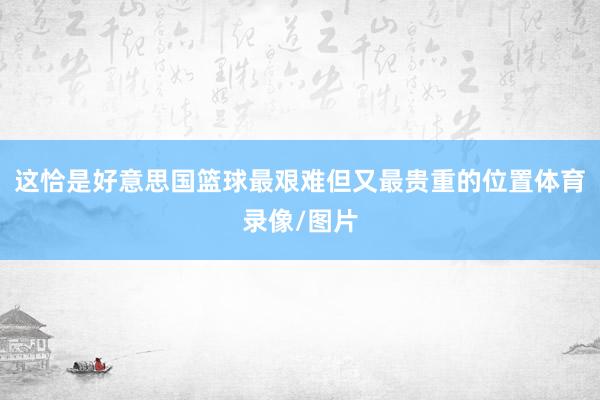 这恰是好意思国篮球最艰难但又最贵重的位置体育录像/图片