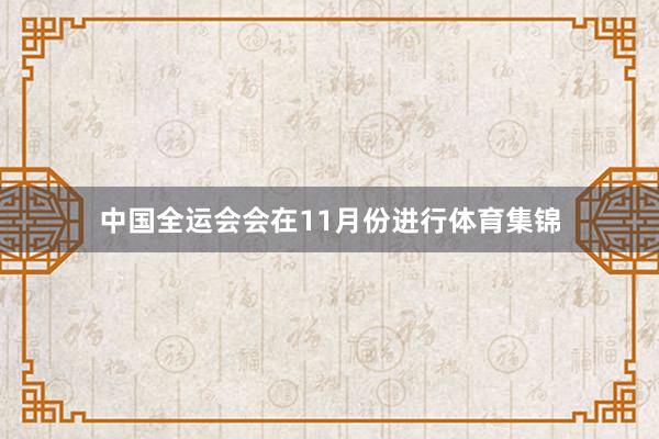 中国全运会会在11月份进行体育集锦