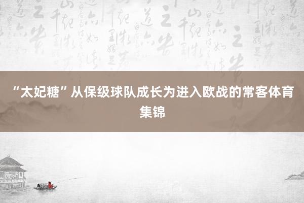“太妃糖”从保级球队成长为进入欧战的常客体育集锦
